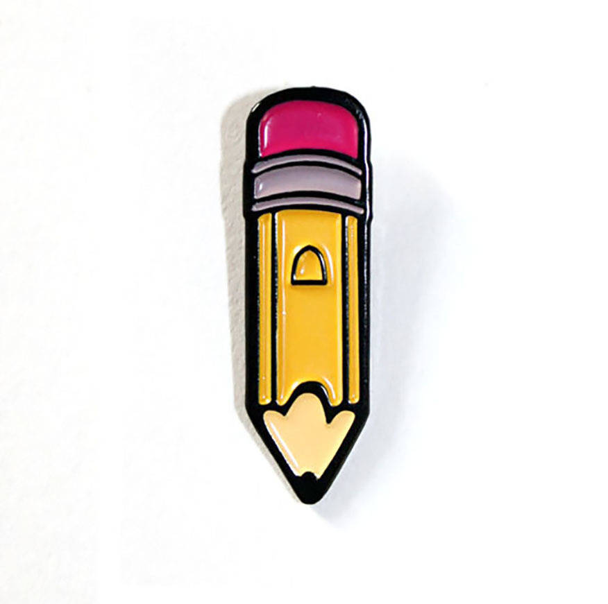 yellow pencil pin badge by joan of art | notonthehighstreet.com