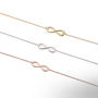 Infinity Plain Bracelet Rose Or Gold Plated 925 Silver, thumbnail 3 of 9