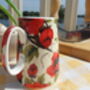 Cream Jug In Red Poppy Design, thumbnail 5 of 6