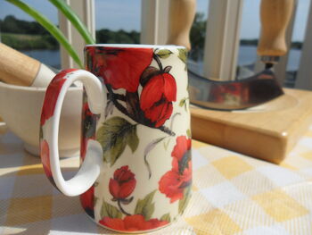 Cream Jug In Red Poppy Design, 5 of 6