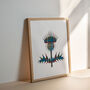 Scottish Thistle Colourful Tartan Print, thumbnail 4 of 4