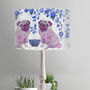 Chinoiserie Pug Lampshade On Cream, thumbnail 1 of 6