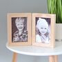 Solid Oak Hinged Picture Frame With Photo Prints, thumbnail 1 of 4