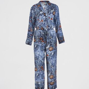 Nocturnal Garden Pyjamas Midnight Blue, 3 of 7