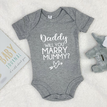 Mummy, Will You Marry Daddy Proposal Babygrow, 6 of 8