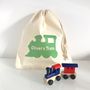 Personalised Coloured Wooden Name Train And Gift Bag, thumbnail 5 of 8