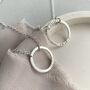 *Mini Me* Helm Personalised Silver Hoop Necklace, thumbnail 2 of 2