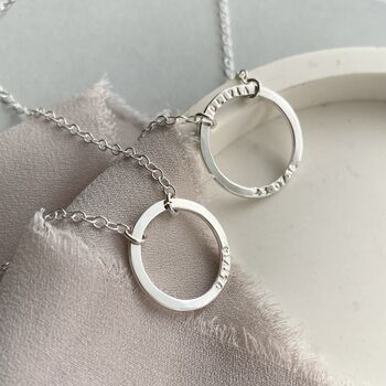 *Mini Me* Helm Personalised Silver Hoop Necklace, 2 of 2