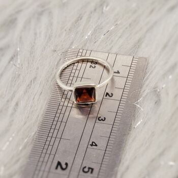 Red Garnet 925 Silver Ring: January Birthstone, 9 of 11