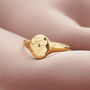 9ct Gold Confetti Birthstone Signet Ring, thumbnail 1 of 6