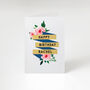 Personalised Floral Happy Birthday Card, thumbnail 3 of 4