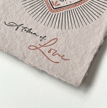 Love Token Letterpress Keepsake Postcard, 4 of 4