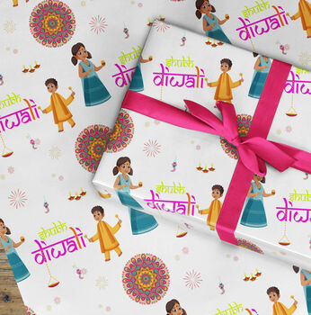 Diwali Wrapping Paper Roll Or Folded, 9 of 11