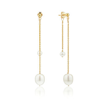 Silver Or Gold Filled Large And Small Pearl Earrings, 5 of 7