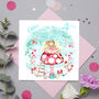 Pink Fairy Toadstool Customisable Birthday Card, thumbnail 2 of 4