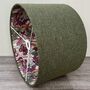 Green Tweed Botanist Lined Drum Lampshade, thumbnail 7 of 10