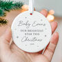 Baby's First Christmas Bauble With Custom Name 2025, thumbnail 1 of 7