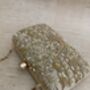 Gold Handcrafted Embroidered Rectangular Clutch Purse, thumbnail 7 of 7