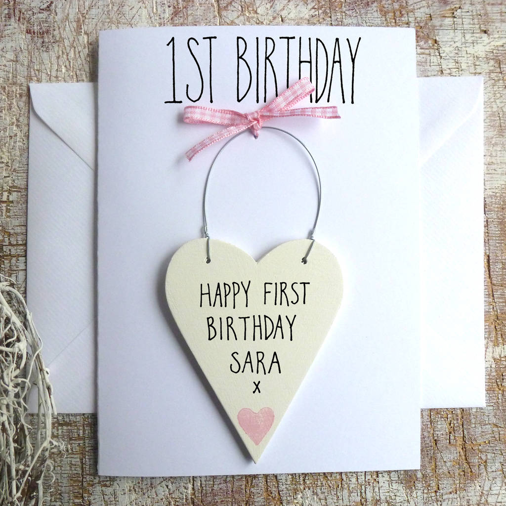 Baby Girl S 1st Birthday Card By Country Heart Notonthehighstreet Com
