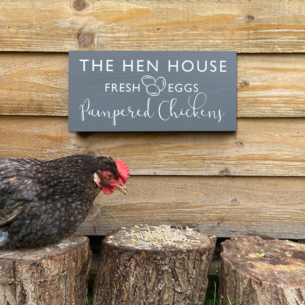 Handcrafted Wooden Chicken Coop Sign, 1 of 4
