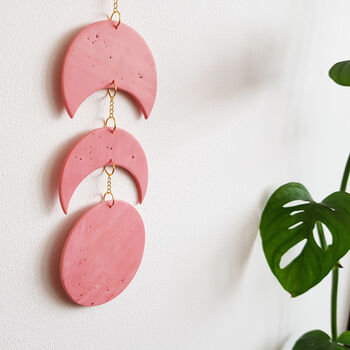Pink Celestial Moon Phase Wall Hanging, 8 of 9