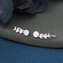 Moon Phase Crawler Earrings In Sterling Silver, thumbnail 8 of 12