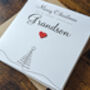 Personalised Handmade Christmas Card For Special Grandson, thumbnail 4 of 4