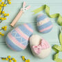 Easter Eggs Trio Easy Crochet Kit, thumbnail 1 of 7