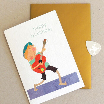 Guitarist Happy Birthday Card, 3 of 3