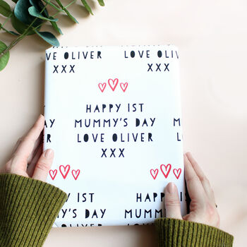 Personalised First 'Mummy's Day' Wrapping Paper, 2 of 3