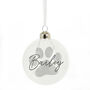 Personalised Pet Glass Bauble Hanging Decoration, thumbnail 3 of 3