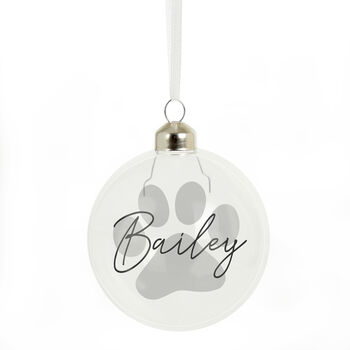 Personalised Pet Glass Bauble Hanging Decoration, 3 of 3