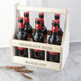 Personalised Wooden Beer Trug For Him, thumbnail 2 of 2