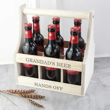 Personalised Wooden Beer Trug For Him, 2 of 2