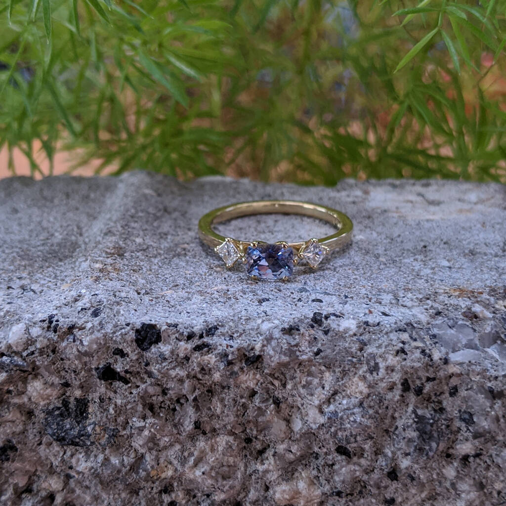 Sapphire And Diamond Engagement Ring, 1 of 11