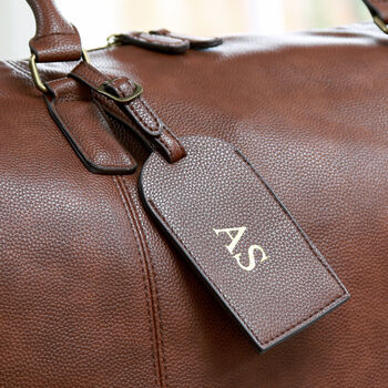 Personalised Weekend Holdall With Initials Luggage Tag, 2 of 12