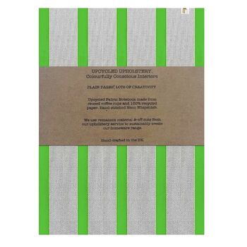 Upcycled A5 Notebook Reused Coffee Cups In Linen Stripe, 12 of 12