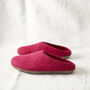 Fair Trade Unisex Eco Felt Mule Slippers Suede Sole, thumbnail 8 of 12