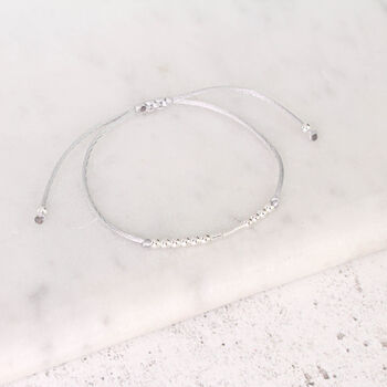 Sterling Silver 'Hugs' Morse Code Bracelet, 3 of 7