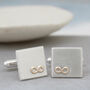 Personalised Wedding Cufflinks. Gold Infinity Symbol, thumbnail 5 of 9