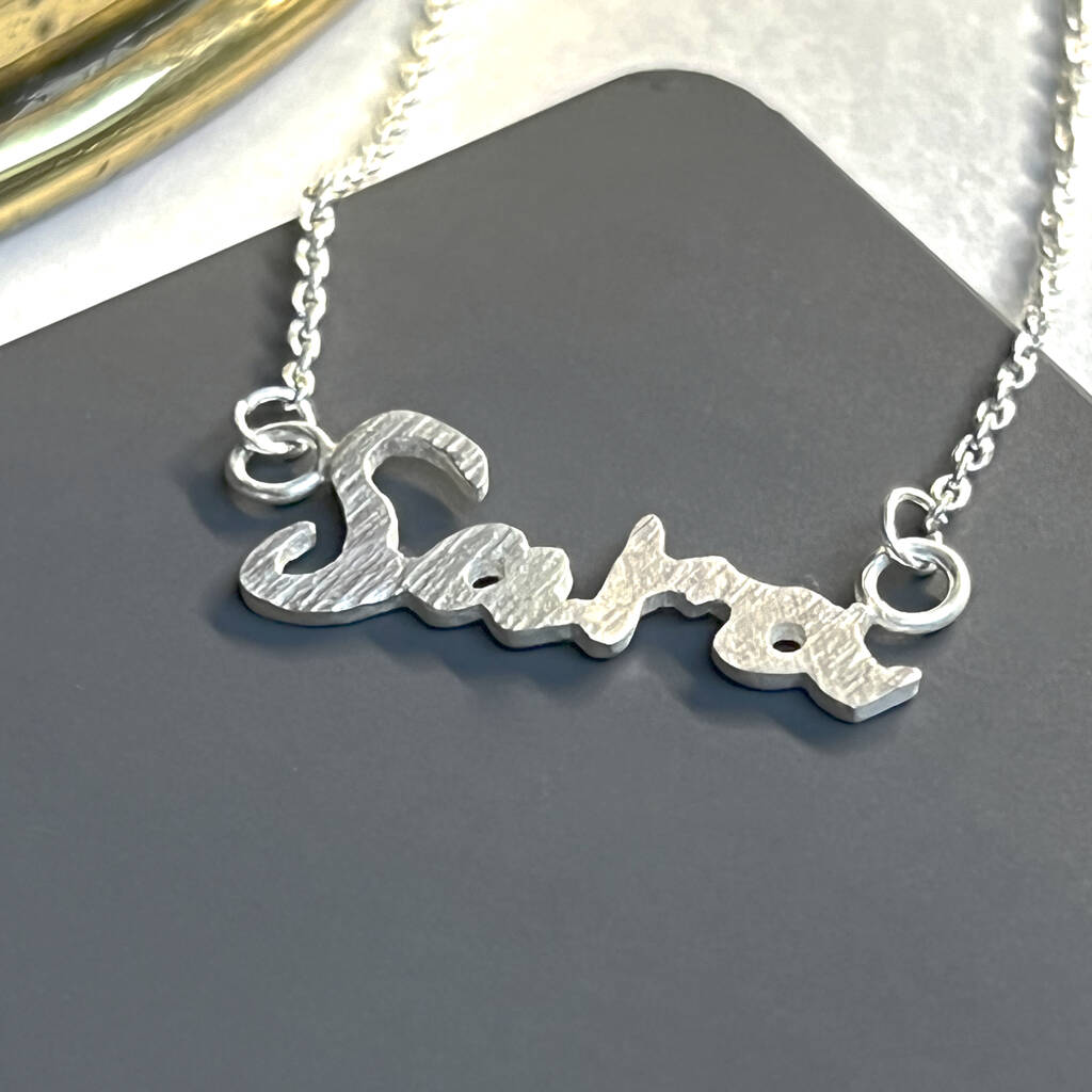 Handmade Personalised Silver Name Necklace, 1 of 8