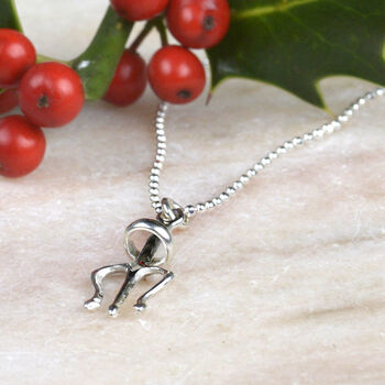 Cheeky Angel Sterling Silver Necklace, 2 of 3