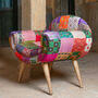 Retro Kantha Patchwork Nest Chair, thumbnail 4 of 10