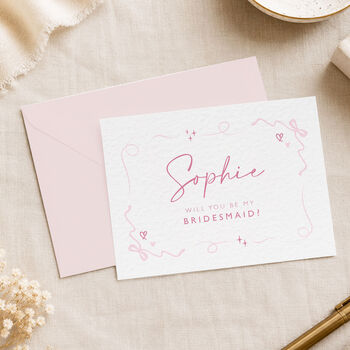 Bridesmaid Proposal Card Bows, 6 of 11