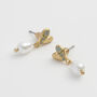 Forget Me Not Heart And Pearl Earrings, thumbnail 9 of 12