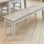 Ridley Grey Dining Bench Large, thumbnail 1 of 4