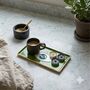 Evil Eye Aluminium Trinket Tray In Green, thumbnail 5 of 5