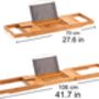 Extendable Luxury Bamboo Bathtub Caddy Bath Tray, thumbnail 5 of 5