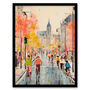 Old Amsterdam City Cyclist Watercolour Wall Art Print, thumbnail 5 of 6