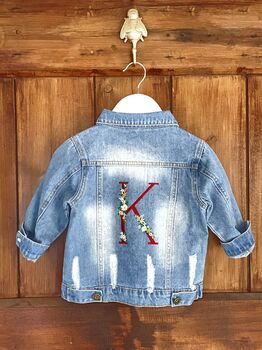 Embroidered Initial Baby/Toddler Denim Jacket, 2 of 7